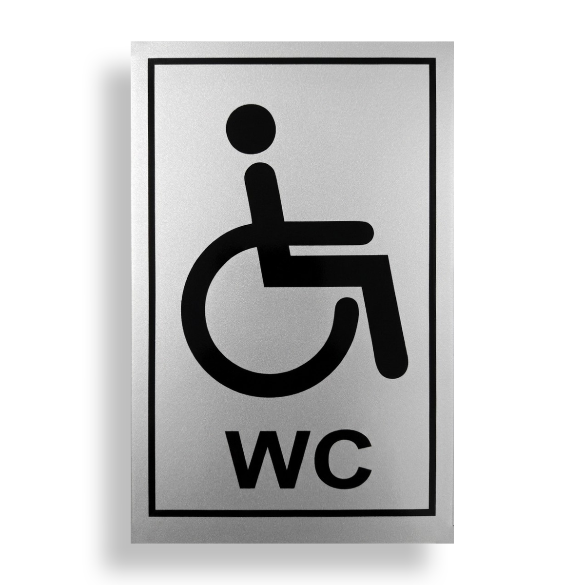 علامة إرشادية " Accessible WC " ألومنيوم ذاتية اللصق علامة إرشادية " Accessible WC " ألومنيوم ذاتية اللصق
